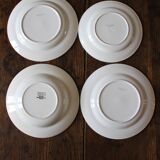 A Lot of 4 Yellow Orange Digoin Sarreguemines Scottish plates