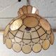 Pendant lamp in amber mother-of-pearl and brass – 60s/70s