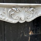 Remarkable Louis XV Style Fireplace, In Carrara Marble Circa 1880