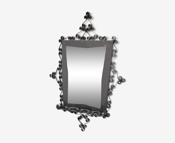 Miroir mural du milieu du siècle années 1960 53x77cm