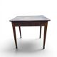Antique game table in patinated wood in the Louis XVI style.
