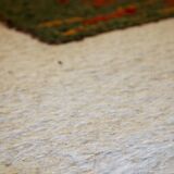 Tapis vintage fait main Gabbeh du Moyen-Orient 140cm x 215cm (1960s)