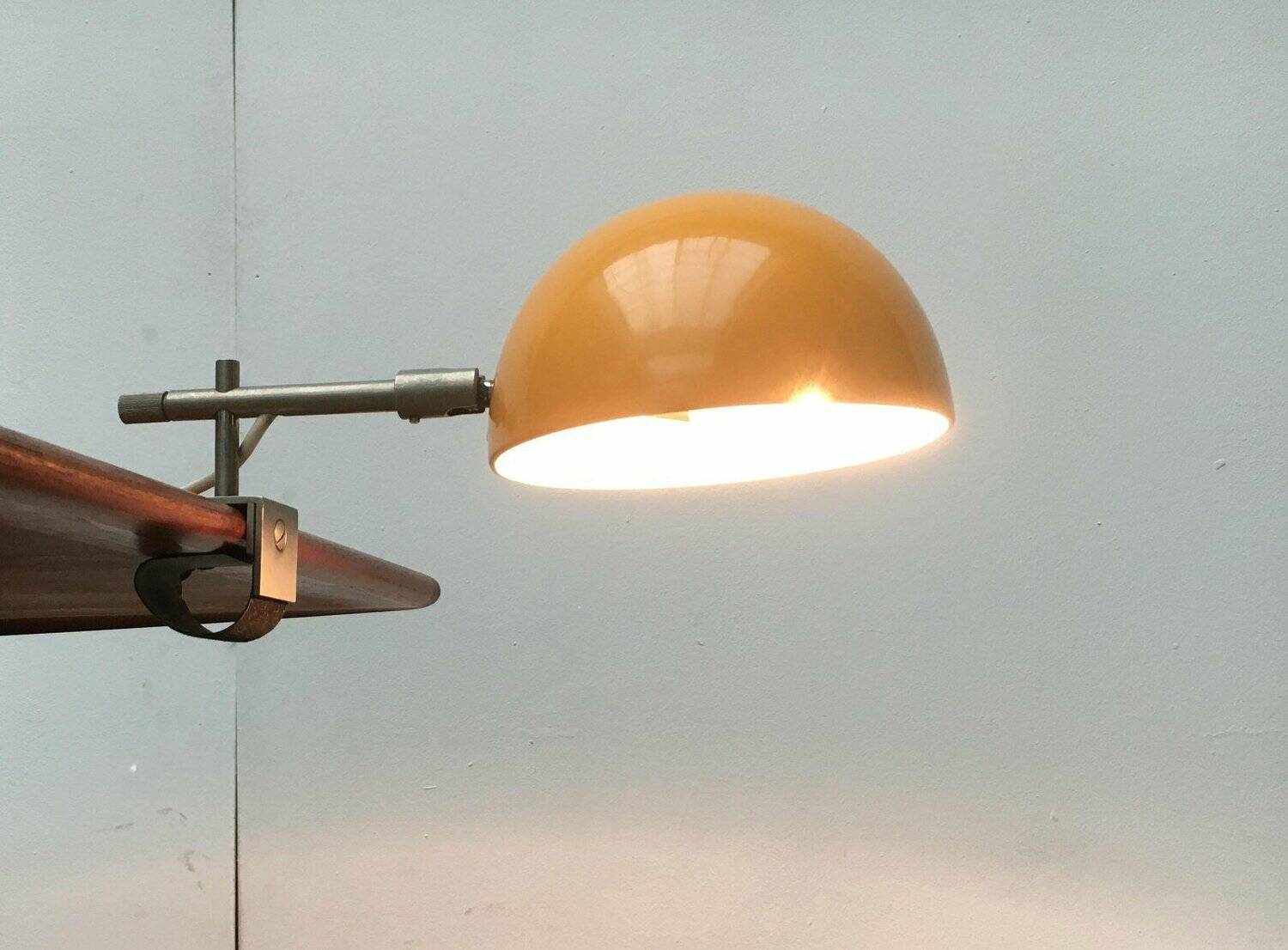 Minimalist German clamp lamp from the mid-century space age by Beisl, 1960s