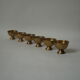 Set of 6 vintage brass egg cups
