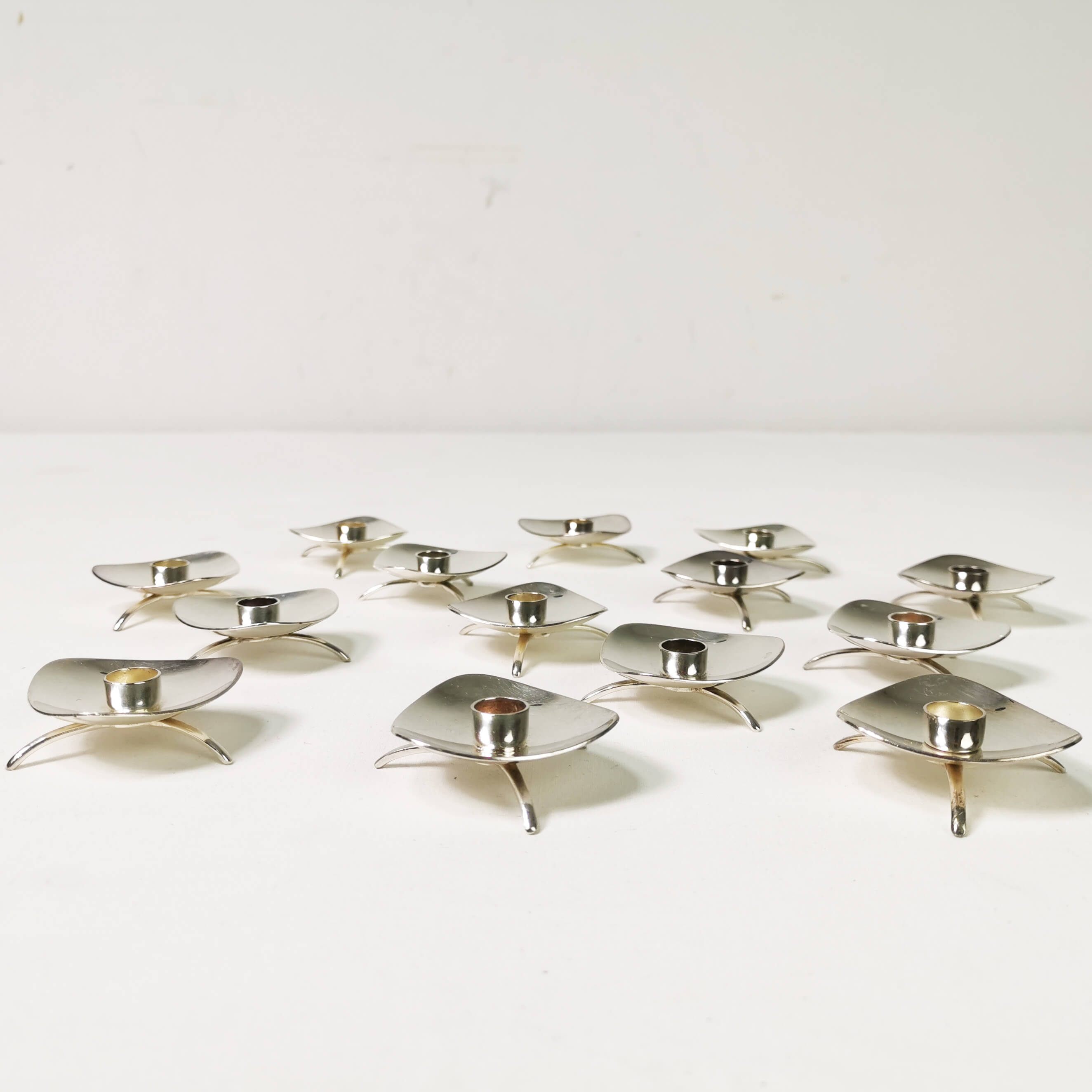 Set (14 pcs) of candlesticks manufactured by Atla, in Denmark, 1960s,