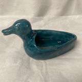 Empty duck blue ceramic pocket