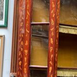 Renaissance display case. Dutch marquetry with floral motifs.