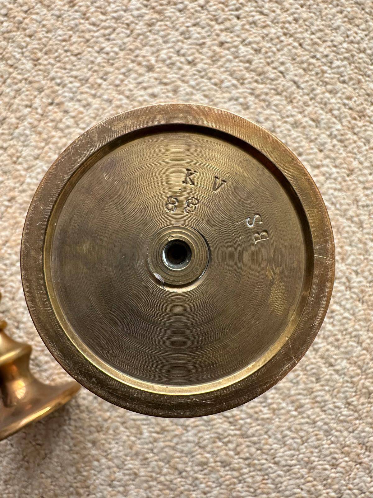 Three-Arm Swedish Brass Candelabra by Gusum circa 1970