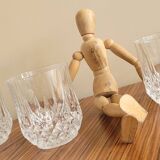 Set of 6 chiseled crystal water or whiskey glasses