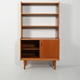 Scandinavian teak bookcase with cabinet, 1960s