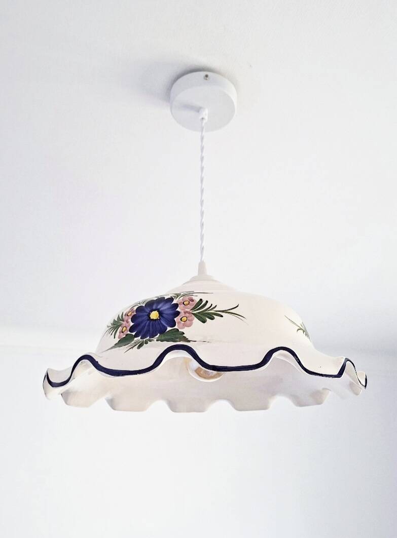 Suspension vintage céramique
