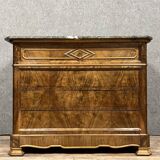 Louis Philippe period chest of drawers in burr walnut circa 1830