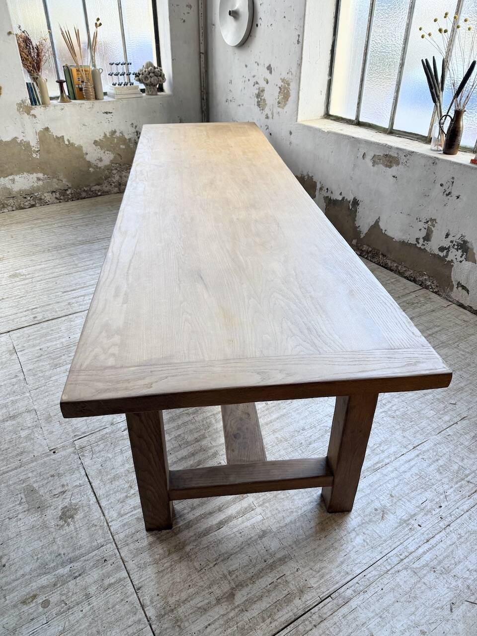 XXL solid oak farmhouse table 3.5m
