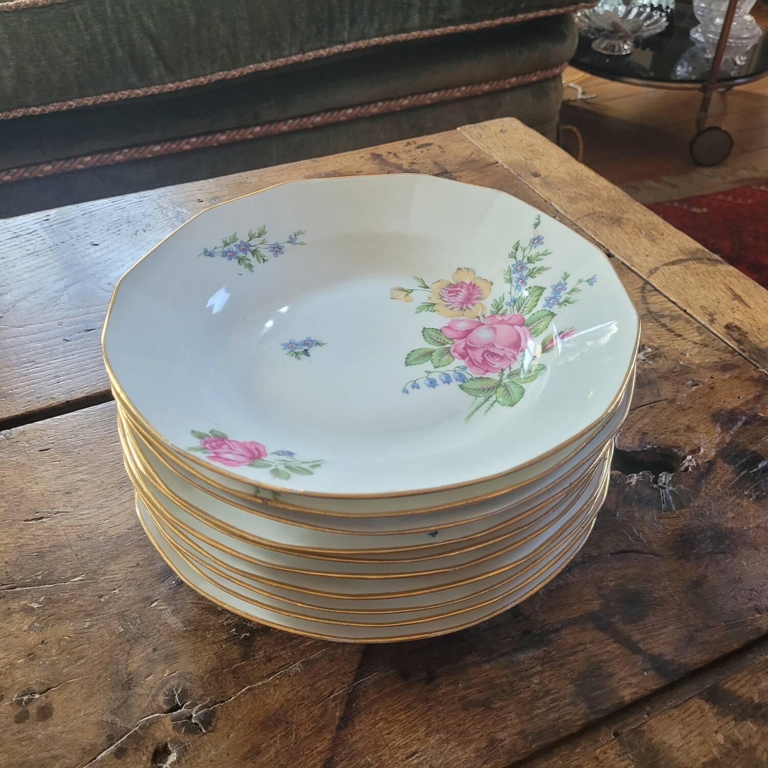 10 Limoges Porcelain Pans Plates – Circa 1915