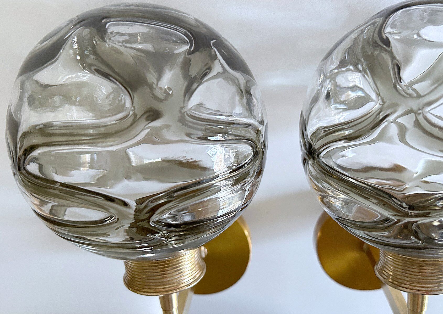 Paire de appliques en verre de Murano vintage