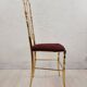 Pair of chiavarine chairs, brass