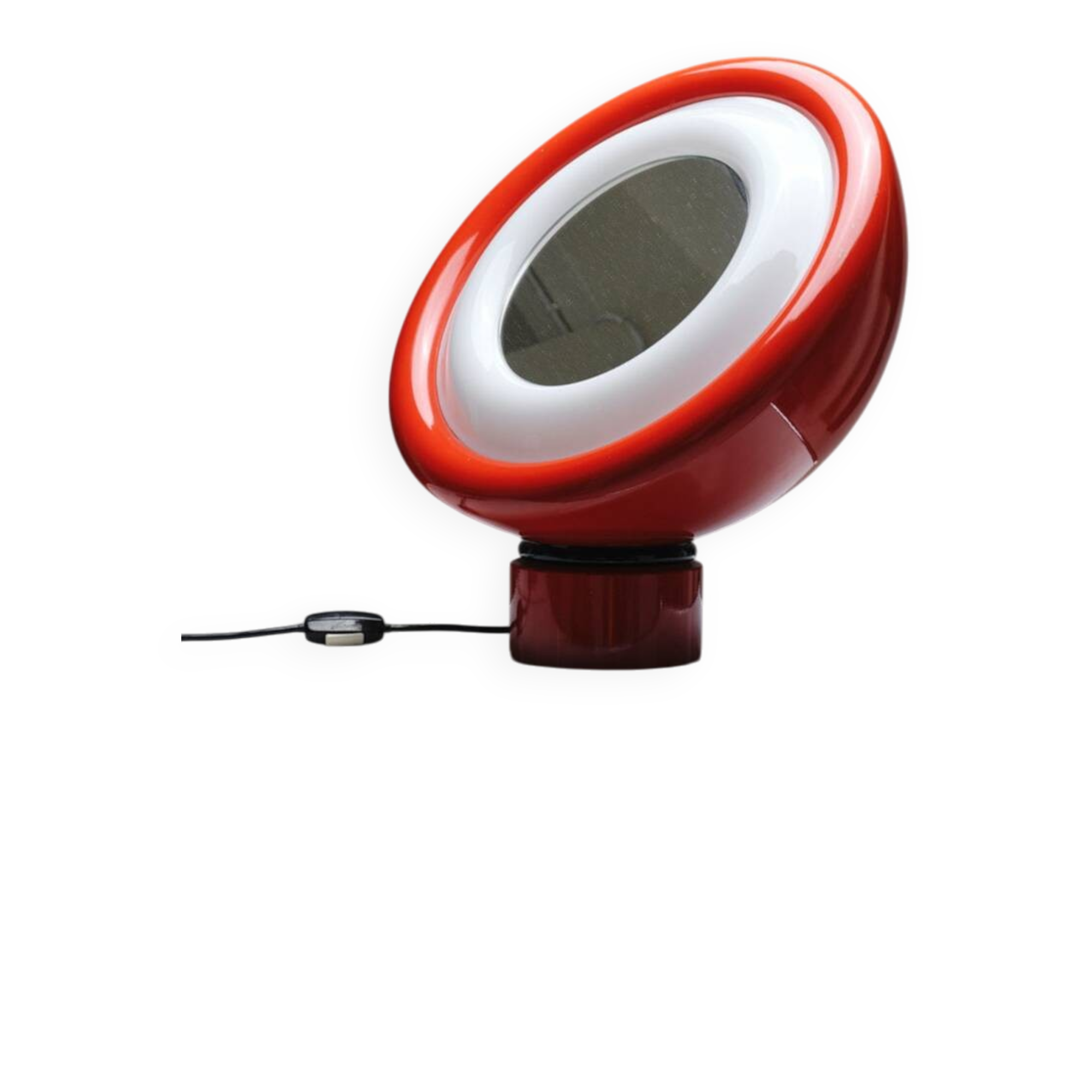 Orange resin mirror, elio martinelli, 1970s