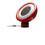 Orange resin mirror, elio martinelli, 1970s