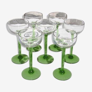 Set of 7 Alsace wine glasses