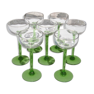 Set of 7 Alsace wine glasses