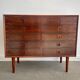 Commode moderne danoise en bois dur avec dix tiroirs