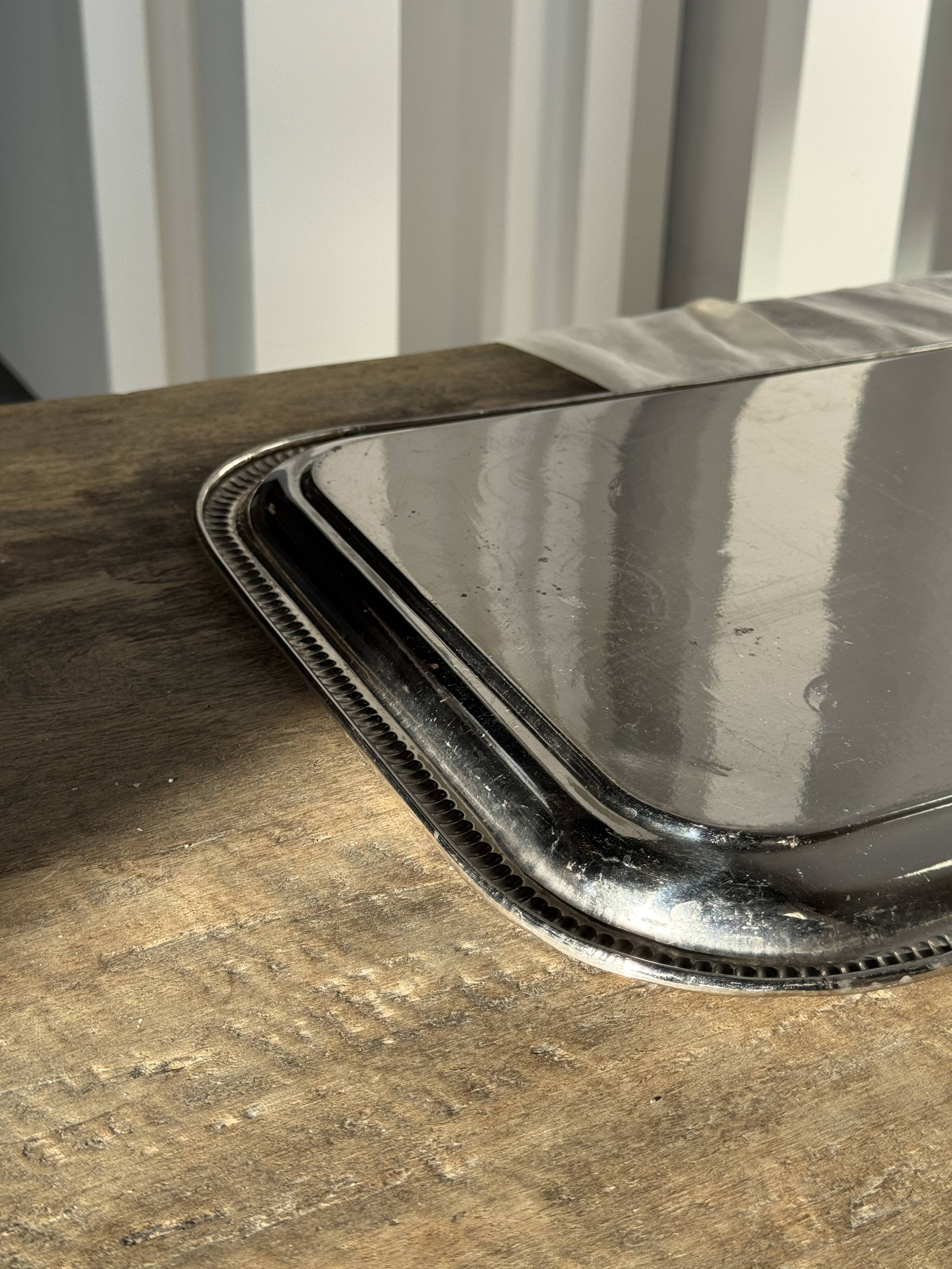 Vintage engraved rectangular platter 31x41