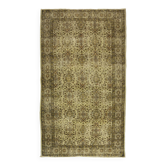 One-of-a-kind turkish handwoven vintage rug - rustic vintage charm 275x 165 cm