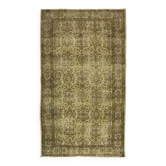 Tapis vintage turc tissé à la main unique en son genre - charme vintage rustique 275x 165 cm