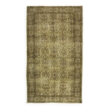 One-of-a-kind turkish handwoven vintage rug - rustic vintage charm 275x 165 cm