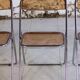 Lot de 3 chaises pliantes en plexiglas et chrome, 1970