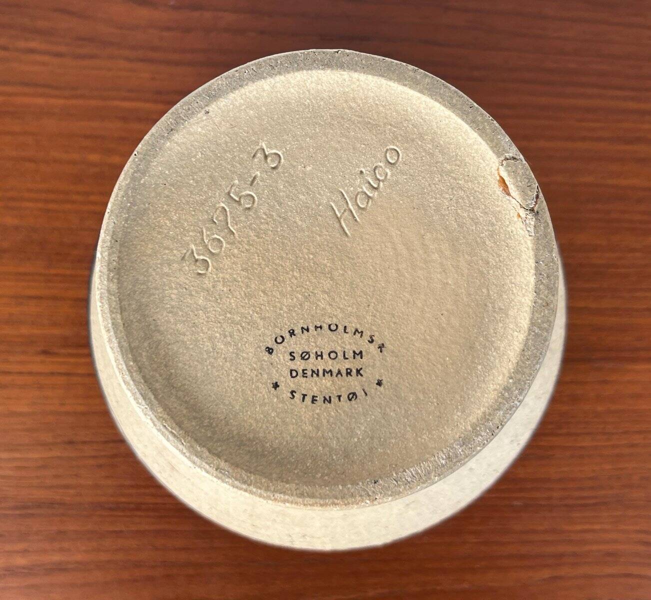 Mid-century modern stoneware mushroom vase by Haico Nitzsche for Søholm, 1960s.