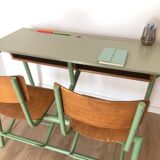 Bureau d'écolier double des années 70