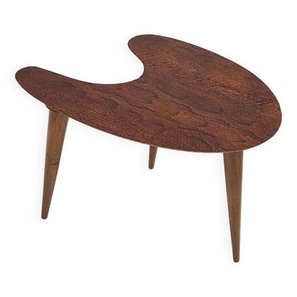 Table d'appoint boomerang tripode 1950