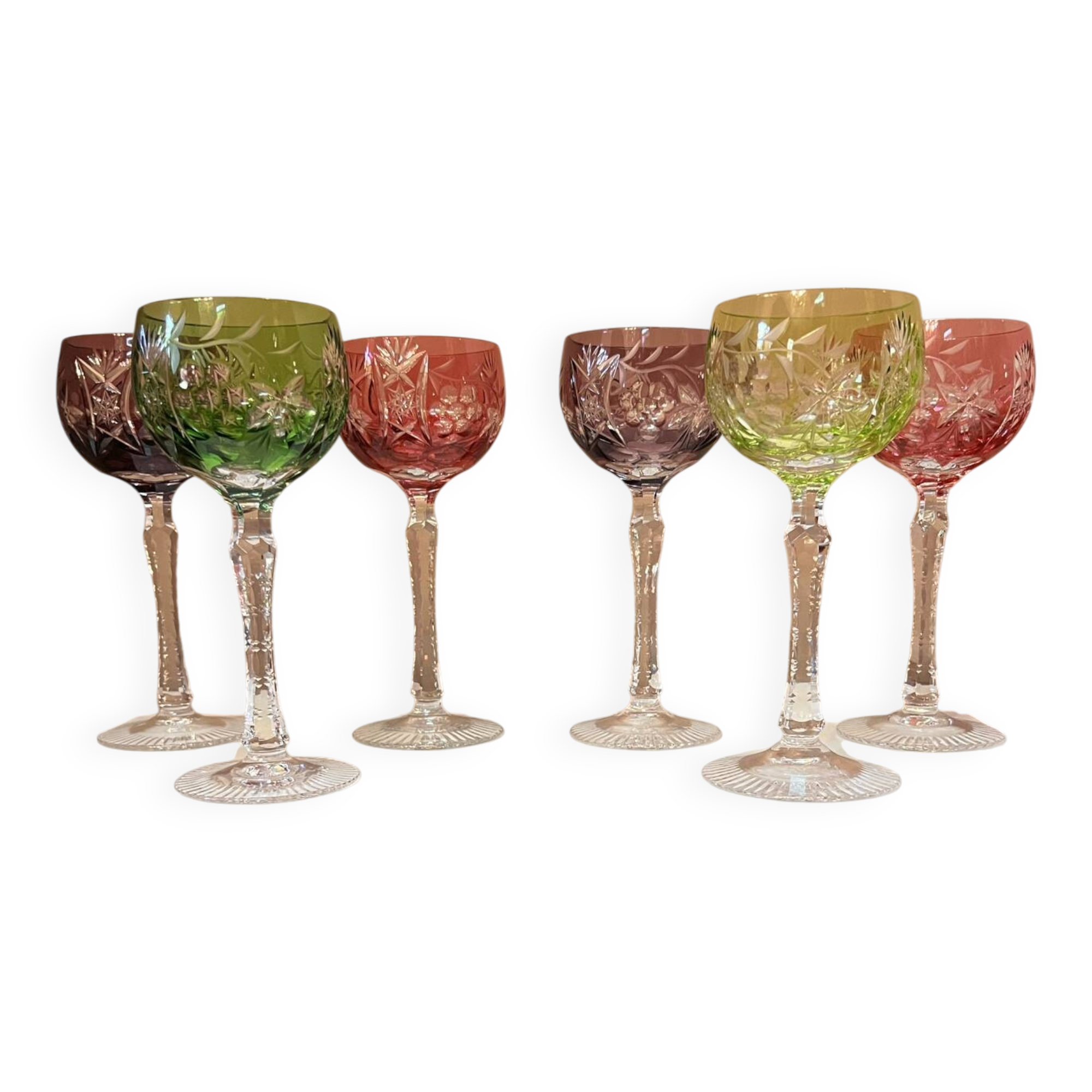 Service de verres à vin en cristal