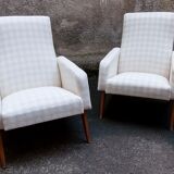 Pair of chairs 60s feet restored compass