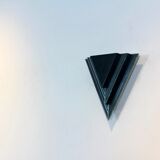Dutch Modern Glass & Steel Triangular Wall Sconces