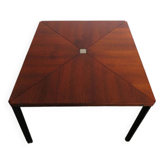 Table carré extensible Tecno en palissandre 1960