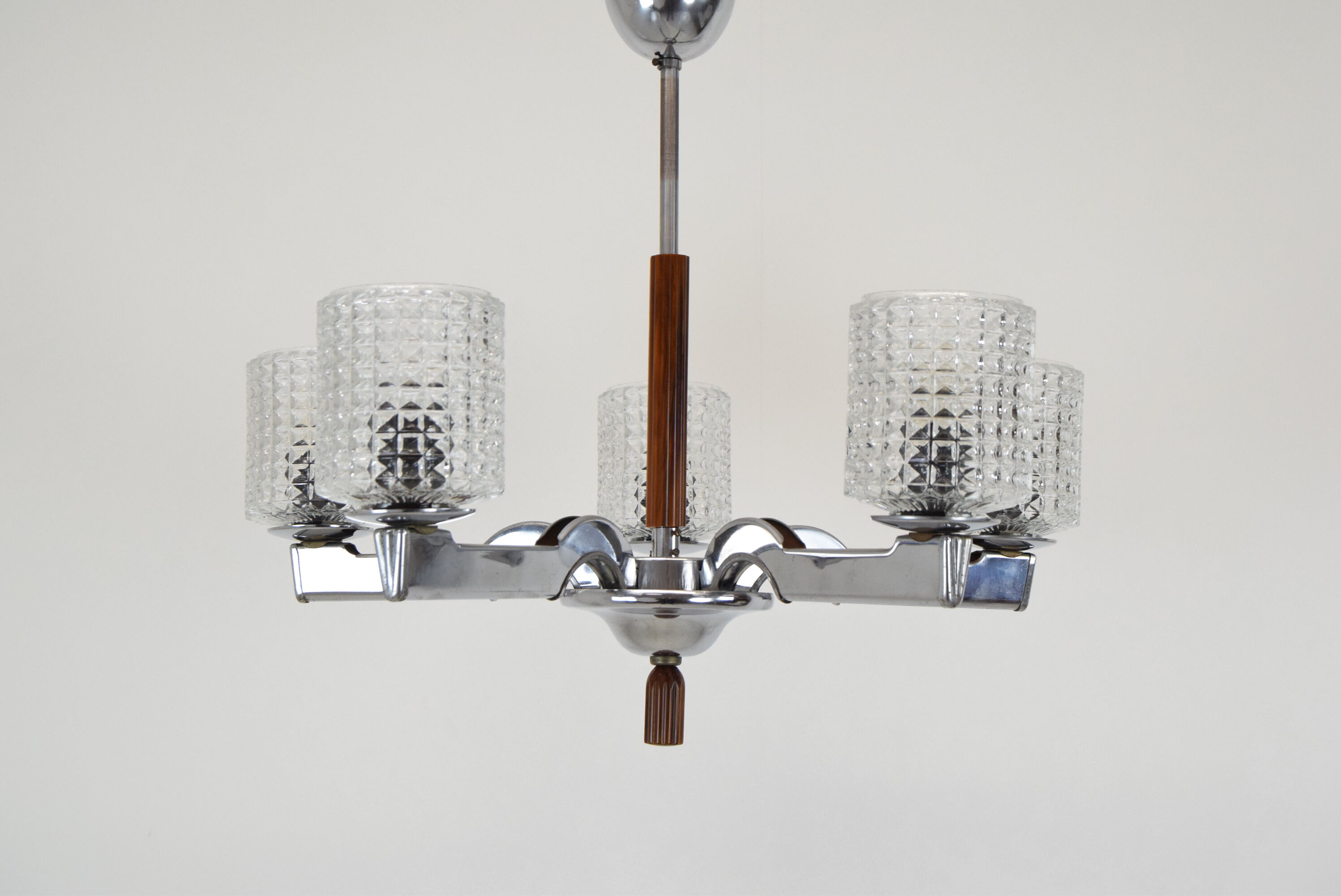 Mid-century chrome Chandelier,1960's.