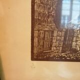 Two engravings signed and autographed by the hand of OLIÉ Fernand