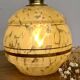 Vintage tulip wall lamp in yellow and gold Clichy glass