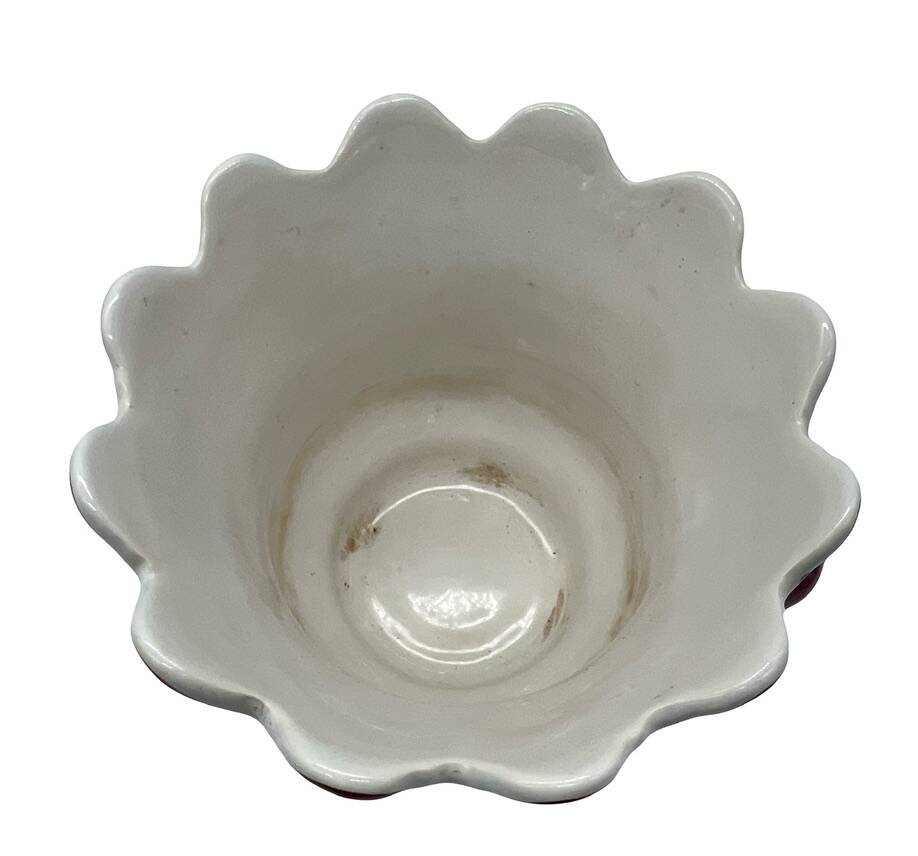 Earthenware planter with hand-painted Strasbourg decor – 20th century