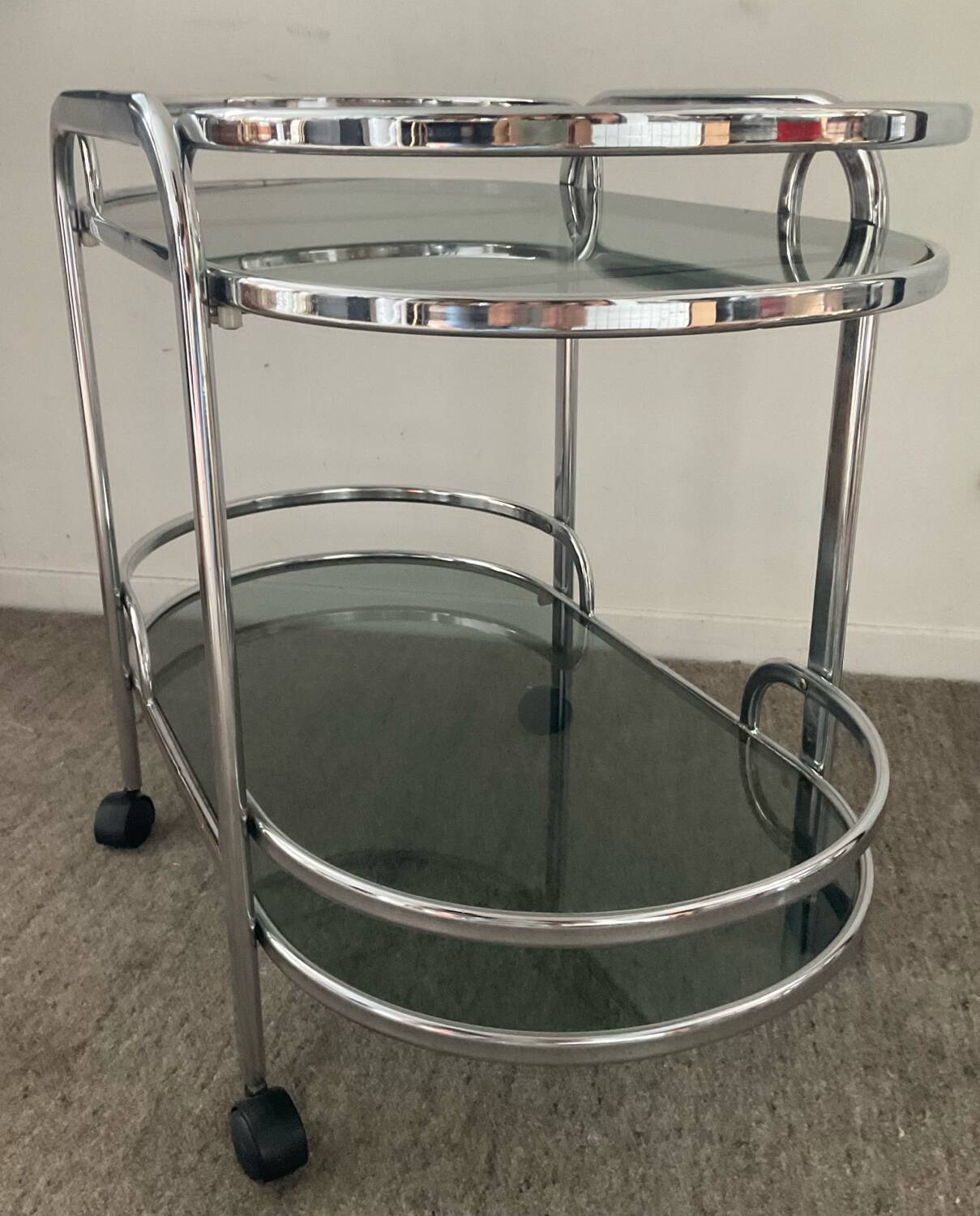 70s bar trolley on wheels