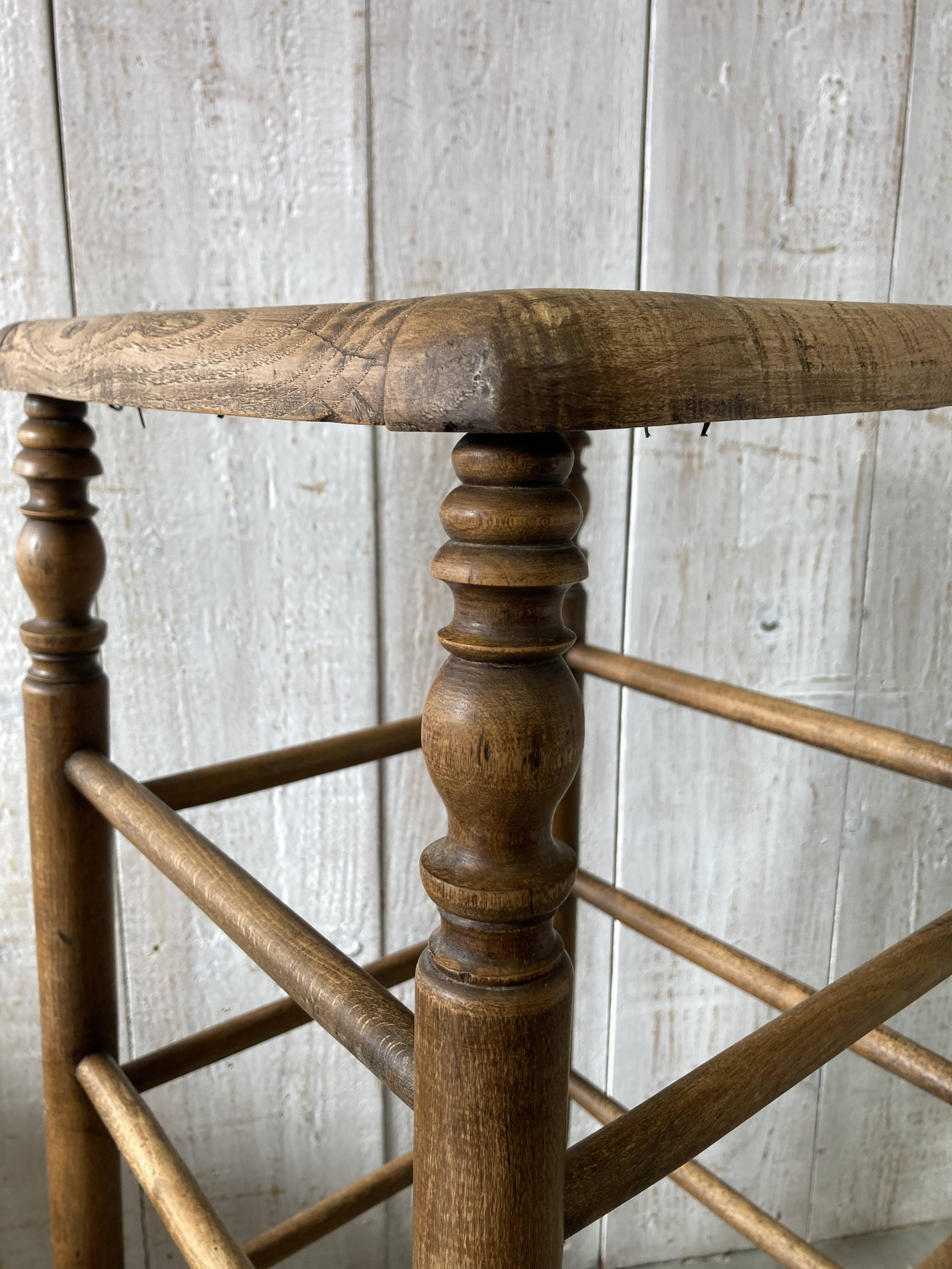 Tabouret bois/cannage