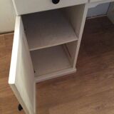 Coffered desk of the 70s in solid wood