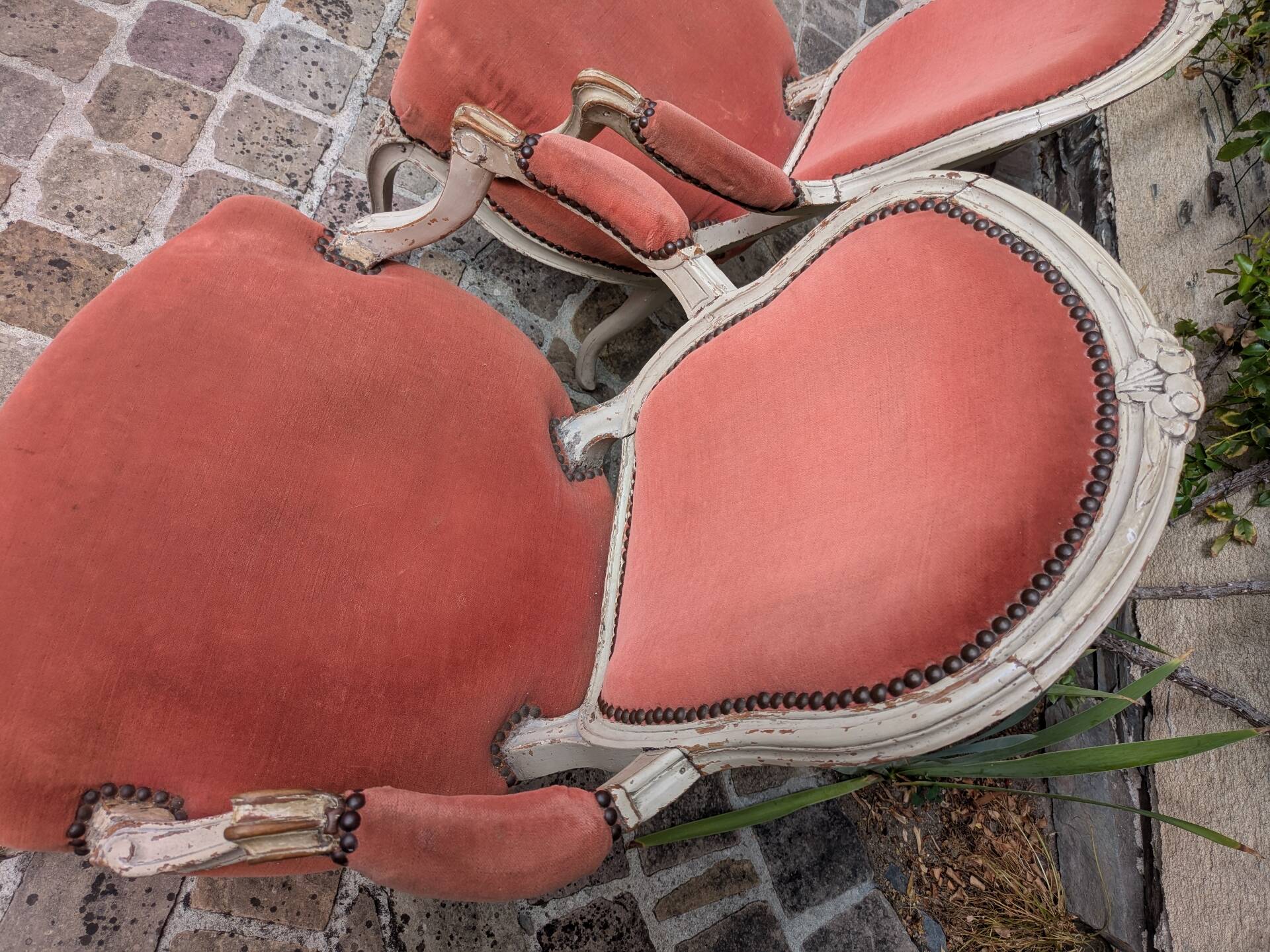 Paire de fauteuils d'époque Louis XV