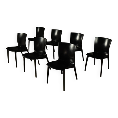 7 chaises Cos par Josep Lluscà pour Cassina, Italie, 1994