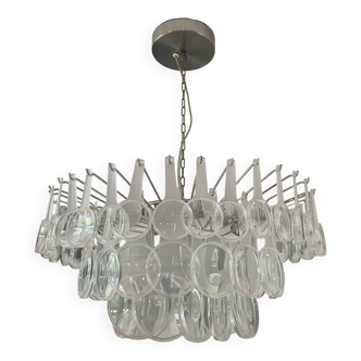Superb 80's design chandelier Vintage Habitat Loupes