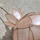 Lotus ceiling lamp in pink mother-of-pearl and brass
