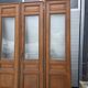 6 solid oak partition doors, 277cm in height (exceptional model)