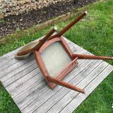 Vintage chair 50 taupe silk